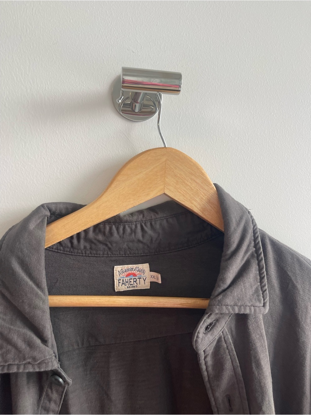 Faherty Grey Button-Up Shirt - Picture 2 of 4